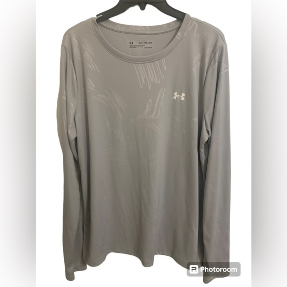 UNDER ARMOUR TECH TEE MEN'S Grey XX Large Long Sleeved T-SHIRT
